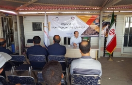 دیدار عمومی آقای دکتر جلوداری با کارگران و کارشناسان کارخانه کاتد مس مجتمع چاه موسی 