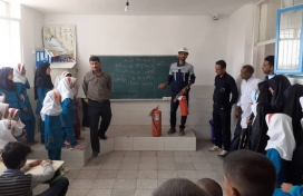 برگزاری آموزش اطفا حریق به دانش آموزان مدرسه پیکوه